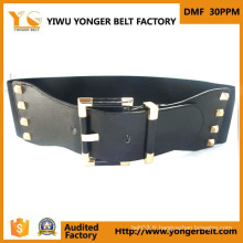 Fashion High Quality Pin Buckle PU Wide Black Lady Ceinture